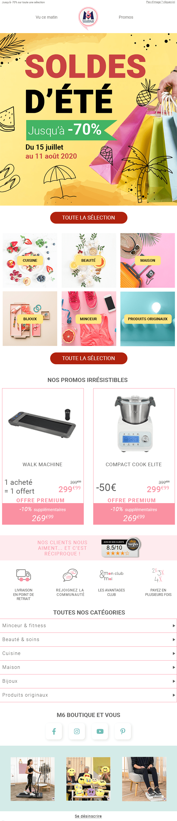 Nouveau template de l'emailing