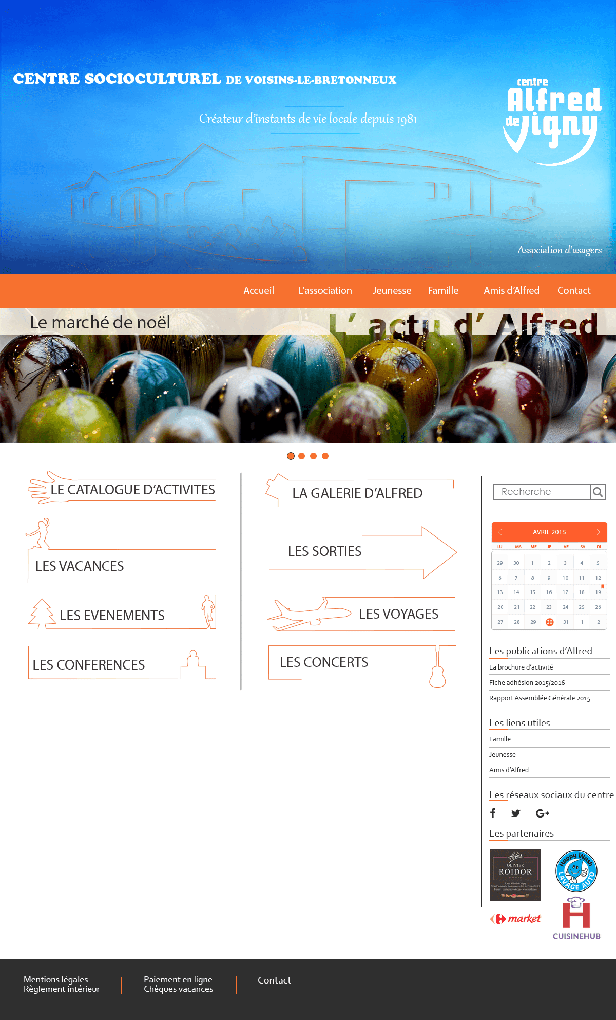Interface accueil Alfred-de-Vigny