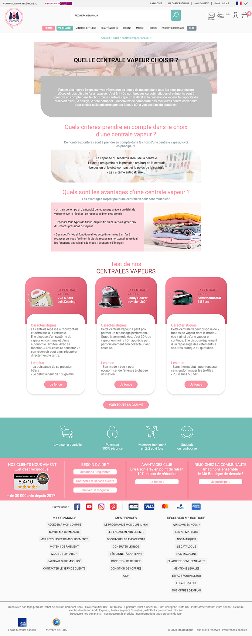 Interface page comparative