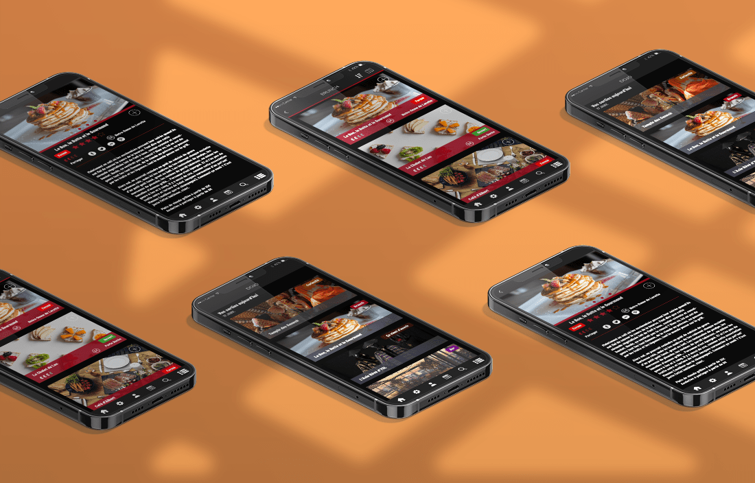 Les interfaces de l'application mobile Dojo