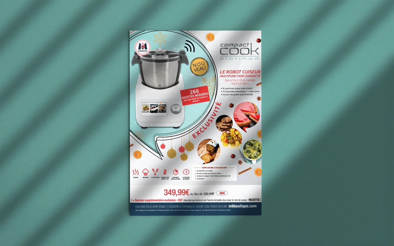 Page de pub pour le Compact Cook Platinium