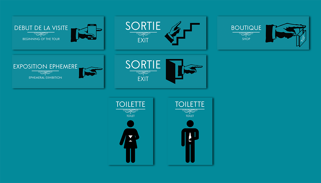 Signalétique des Caves du Louvre