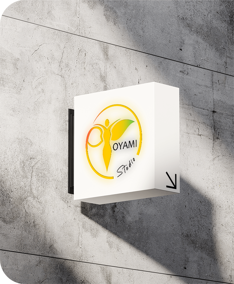 Panneau d'affichage du Studio Oyami