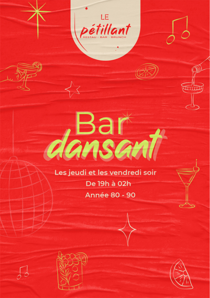 Affiche du bar dansant